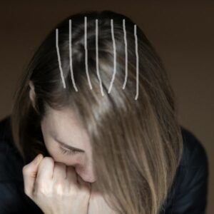 comb scalp with wooden brush to make top of head warm