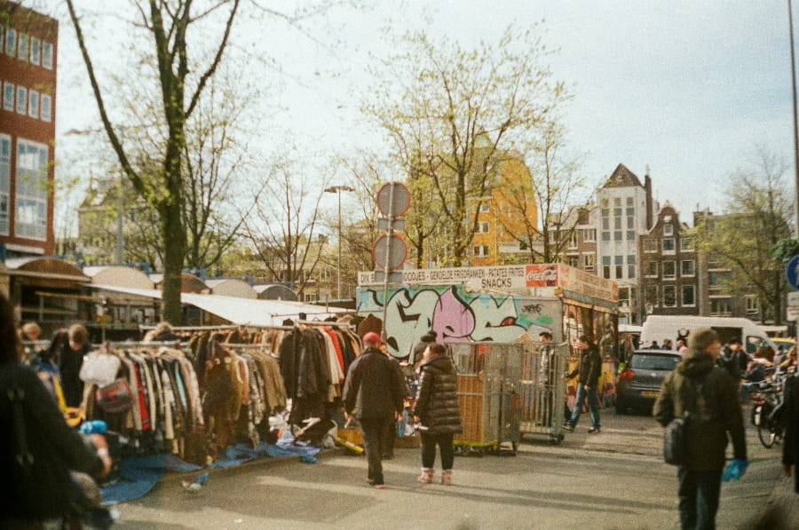 Thrift Shopping for Natural Fibers in Amsterdam